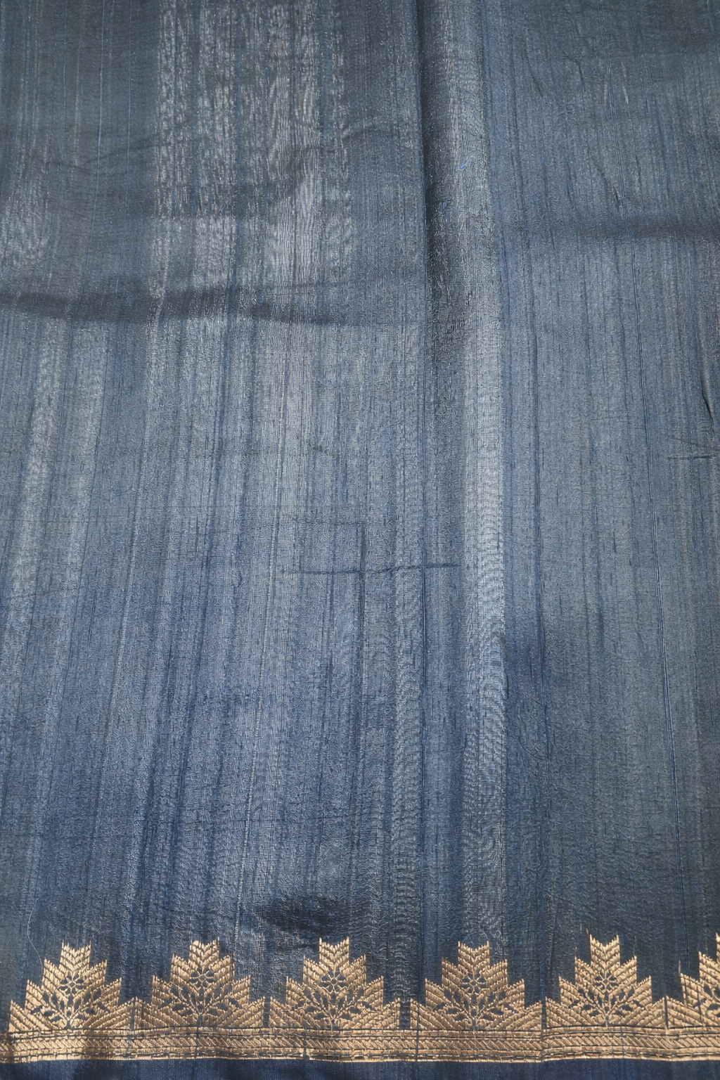 Pure Raw Silk Saree in Ivory Gold | Handwoven Banarasi Saree with Muted Zari