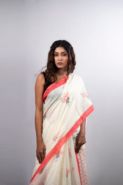 Madhuvan Linen Cotton Saree