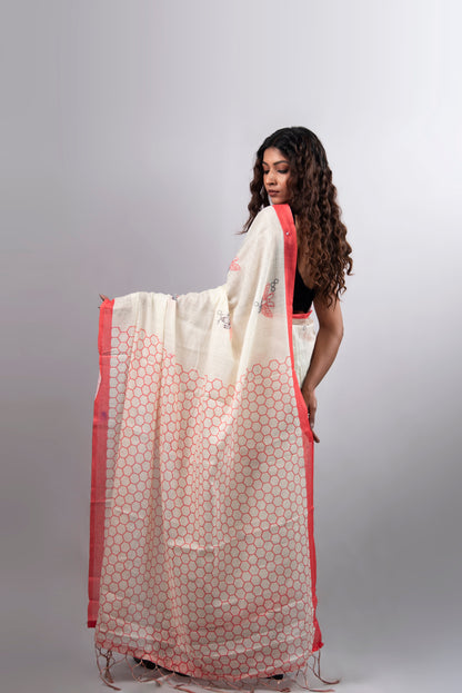 Madhuvan Linen Cotton Saree