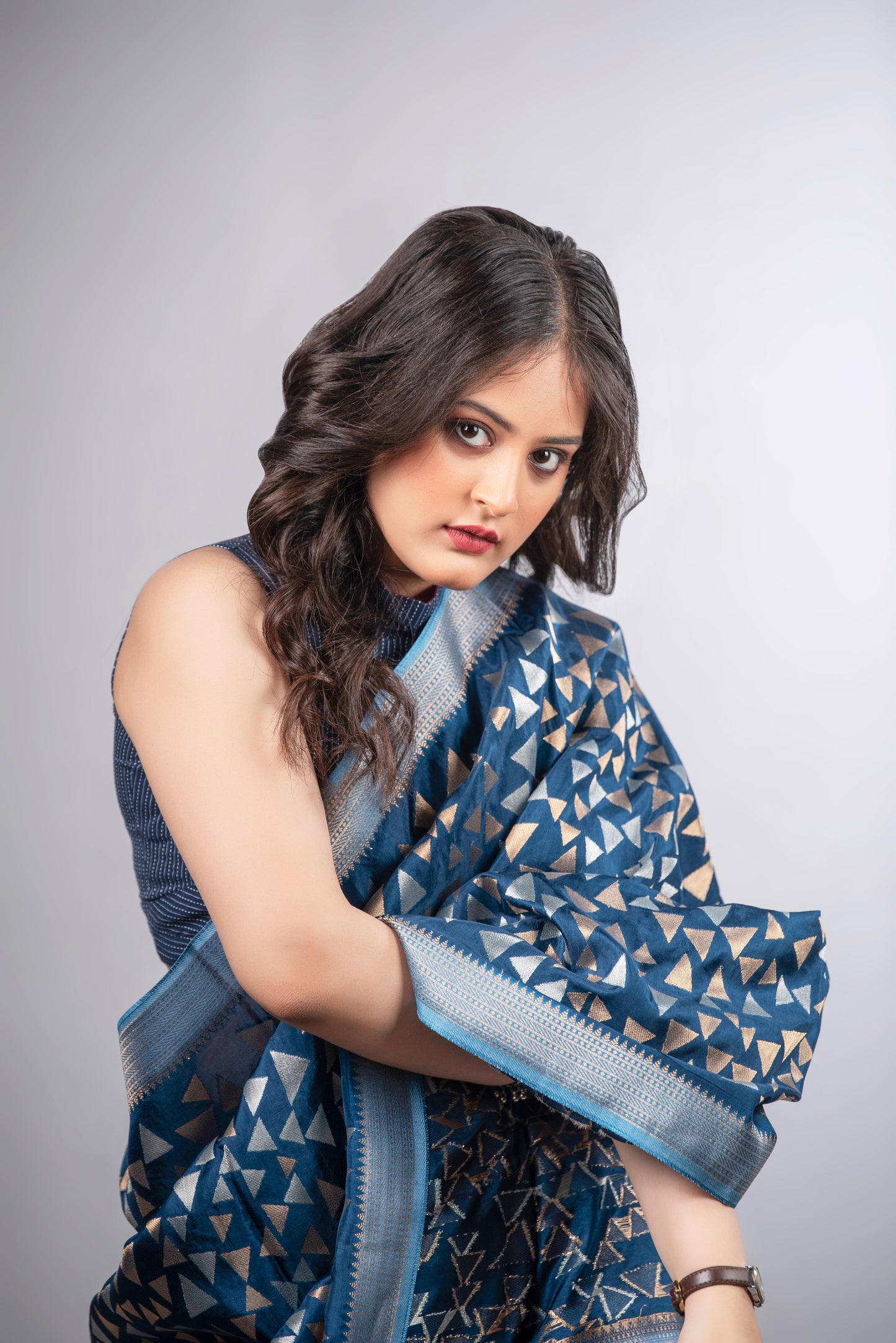 Neel Tara Crepe Silk Saree