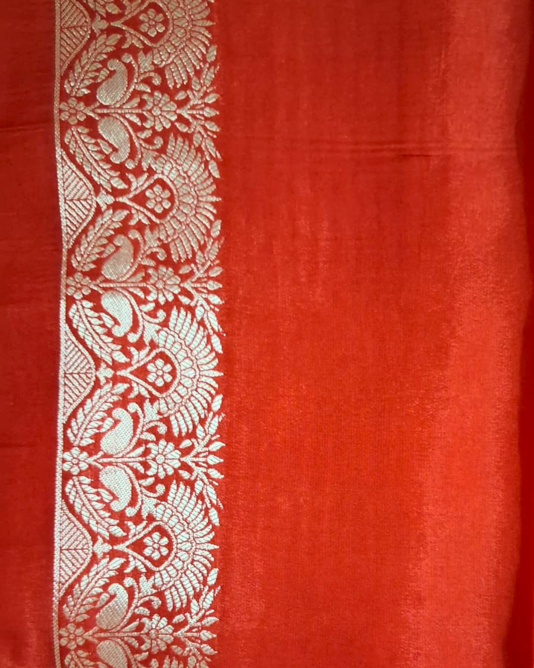 Surkh Hamsa Silk Saree