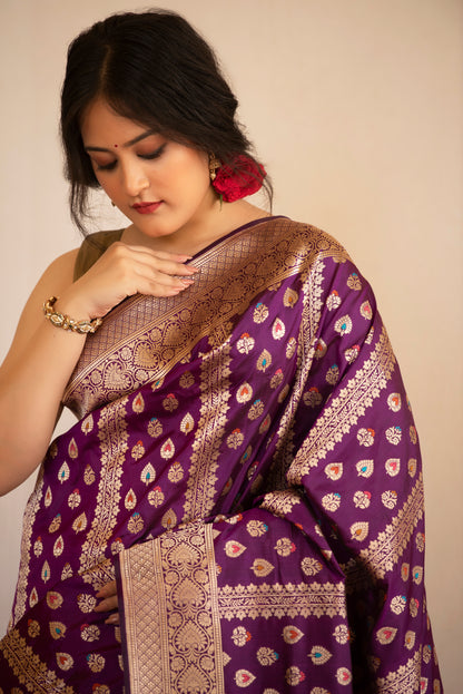Rajnandini Katan Silk Banarasi Saree