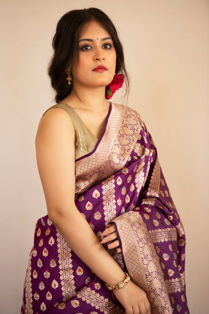 Rajnandini Katan Silk Banarasi Saree