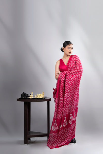 Gulnaar Mul Cotton Saree