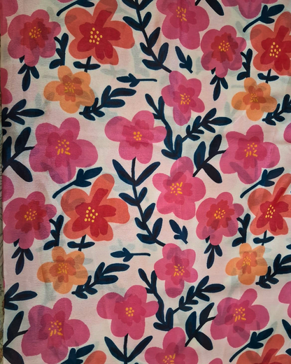 Rosé Bloom Pre-Draped Satin Saree