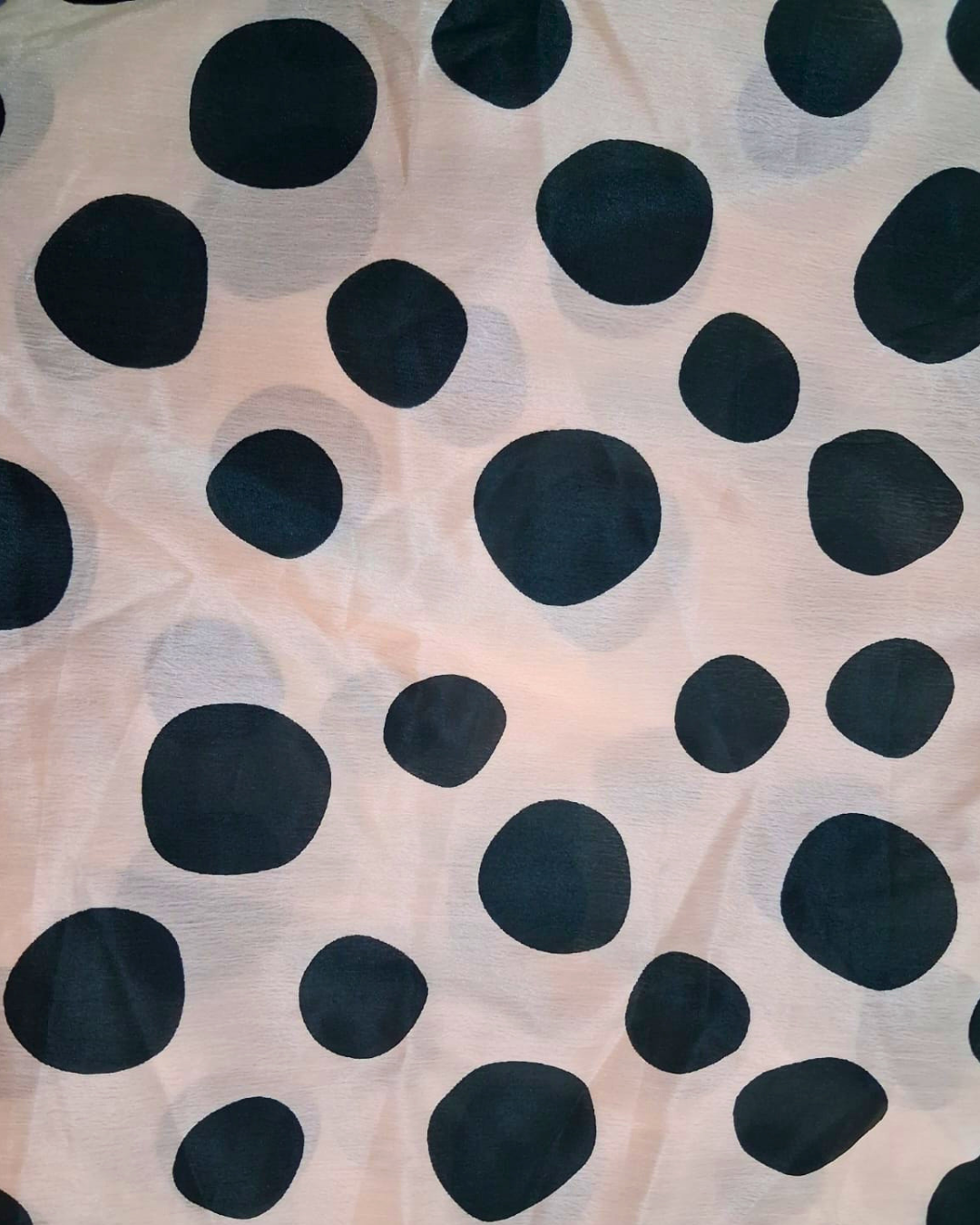 Noir Dot Pre-Draped Satin Saree