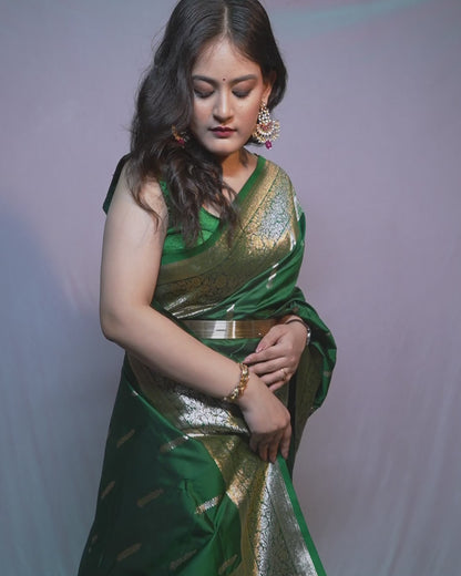 Emerald Veena Art Silk Saree