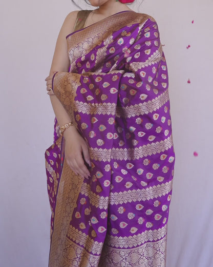 Rajnandini Katan Silk Banarasi Saree