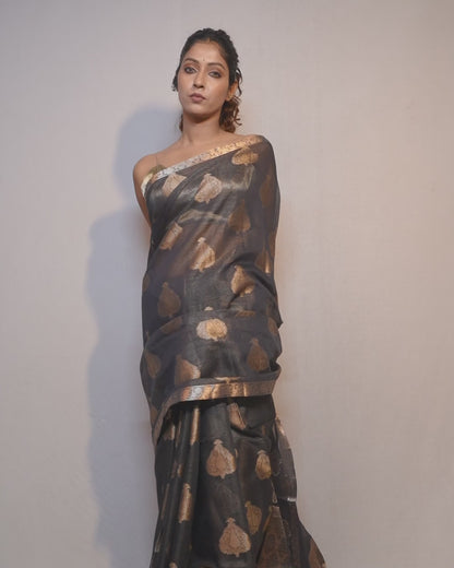 Noir Kashi Cotton Tissue Saree