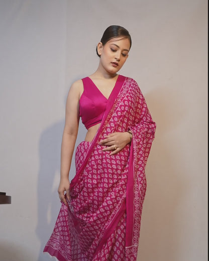 Gulnaar Mul Cotton Saree