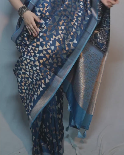 Neel Tara Crepe Silk Saree
