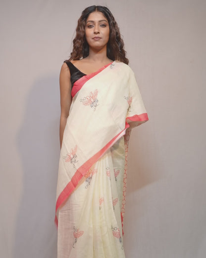 Madhuvan Linen Cotton Saree