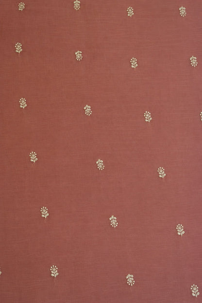 Blush Pink Chiffon Saree with Floral Embroidery